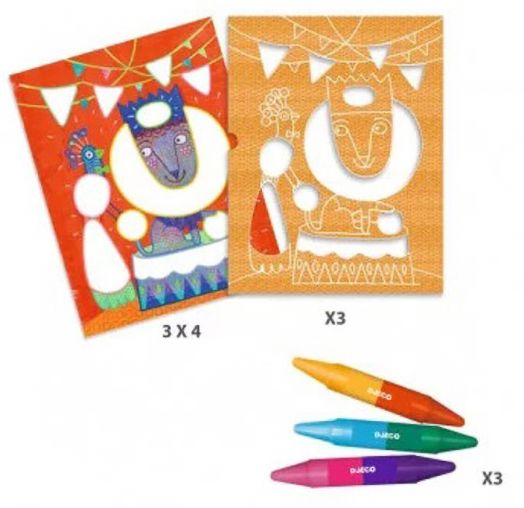 Комплект за рисуване с пастели Djeco