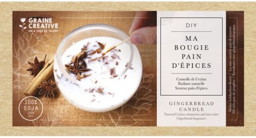 Комплект за правене на свещ Graine Creative - Джинджифилови бисквитки