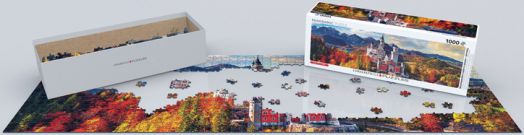 Панорамен пъзел Eurographics - Замъкът Нойшванщайн през есента, 1000 части