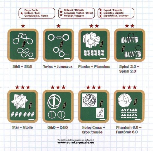 Комплект Eureka Brain Busters 3D пъзели - 8 броя