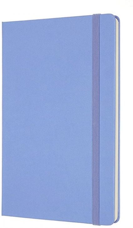 Класически тефтер Moleskine Classic Hydrangea Blue с твърди корици и нелинирани страници