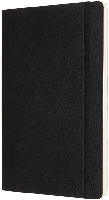 Класически черен тефтер Moleskine с меки корици, комбинирани страници