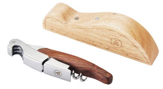 Тирбушон Laguiole с дървена поставка