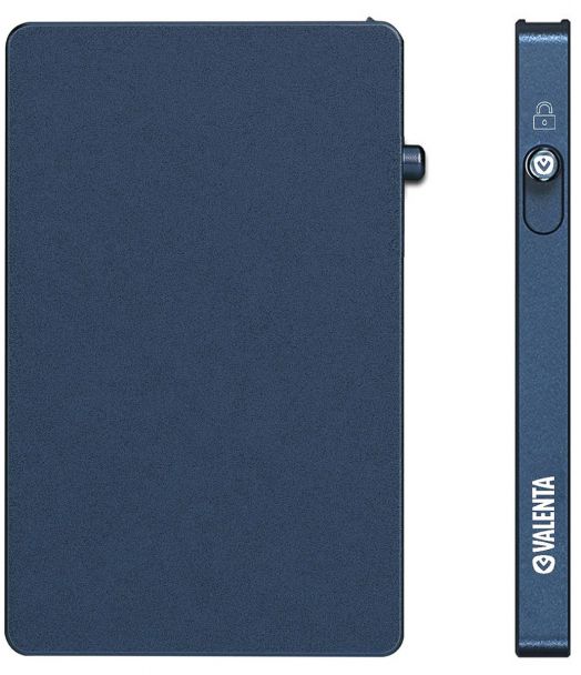 Алуминиев картодържател Valenta MagSafe Titanium Blue