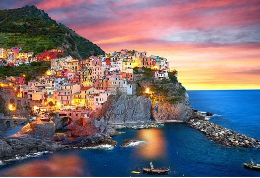 Пъзел Eurographics - Манарола по здрач, 2000 части