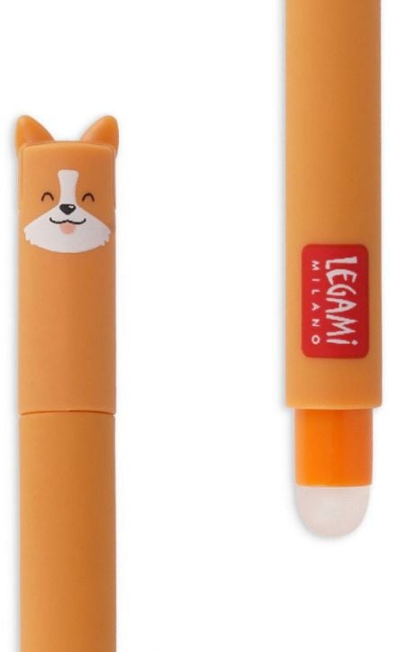 Изтриваема гел химикалка Legami Corgi с капачка и гумичка