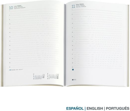 Бележник - органайзер Miquelrius Colour Block A5 за 2025 г. — един ден на страница