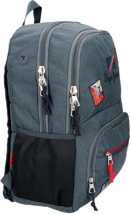 Ученическа раница Pepe Jeans Kay с две отделения и заоблен преден джоб