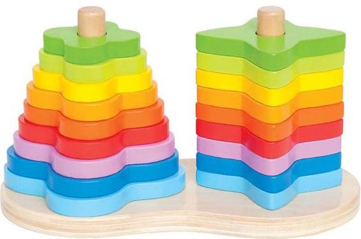 Дървени форми за подреждане от Hape - Двойна низанка