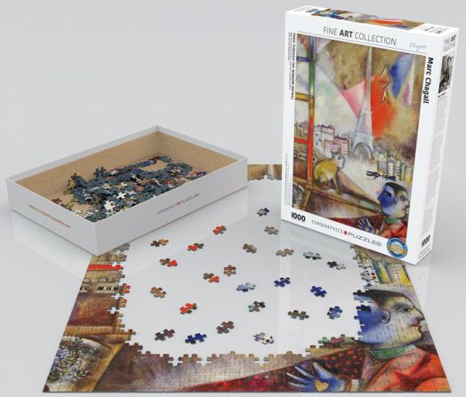 Пъзел Eurographics - Париж през прозореца, 1000 части