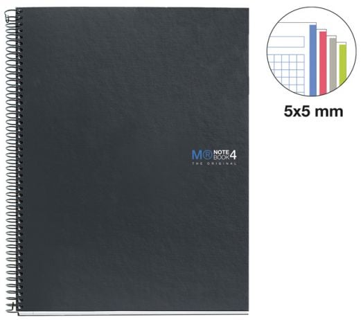 Тетрадка Miquelrius The Original А4 със спирала, 160 листа на малки квадратчета