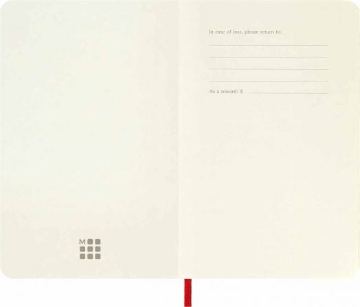 Джобен червен тефтер Moleskine Classic Scarlet Red с меки корици и нелинирани страници