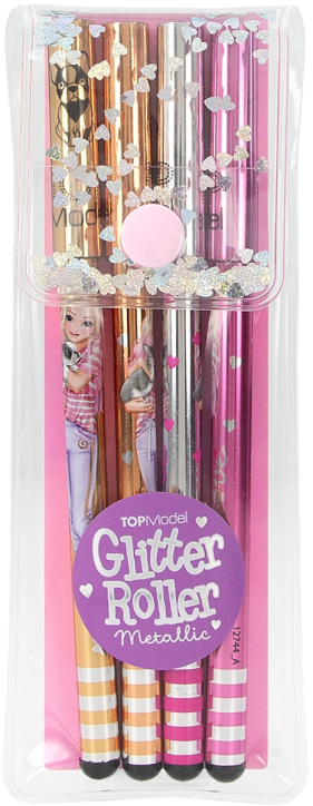 Комплект гел химикалки Top Model - Glitter Metallic, 4 бр.