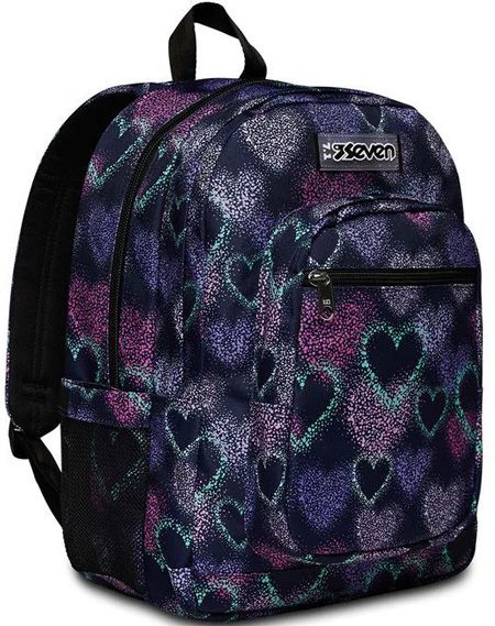 Ученическа раница Seven Freethink Festival Fuchsia с две отделения и USB порт