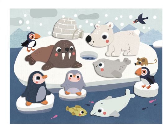 Творчески комплект Djeco: Направи колажи My first collages