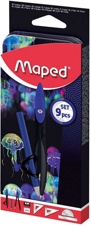 Комплект чертожни пособия Maped Deepsea Paradise, 9 части