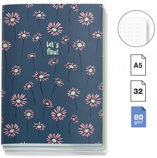 Комплект от 3 тетрадки Miquelrius Happy Daisies