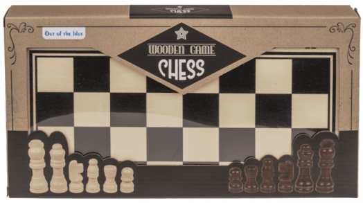 Сгъваем дървен шах Out of the Blue, 34 х 34 см.