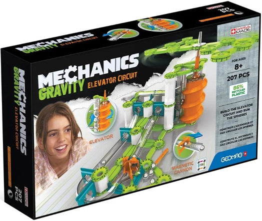 Магнитен конструктор Geomag Mechanics - Гравитационна асансьорна верига, 207 части