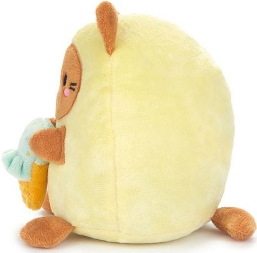 Ограничител за книги Balvi - Плюшено коте Kawaii, жълто