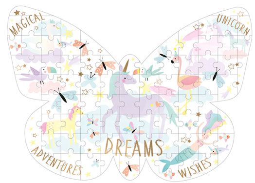 Пъзел Floss & Rock, Fantasy - Форма на пеперуда,  80 части