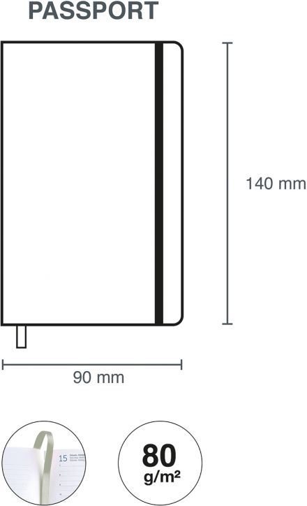 Джобен бележник - органайзер Miquelrius Silvia за 2025 г. — една седмица на две страници