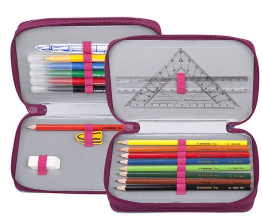 Ученически несесер Soy Luna с две отделения, пълен - Модел 2018