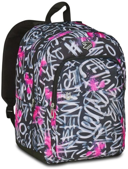 Ученическа раница Seven Pro XXL Reversible Detach Jet Black и безжични слушалки