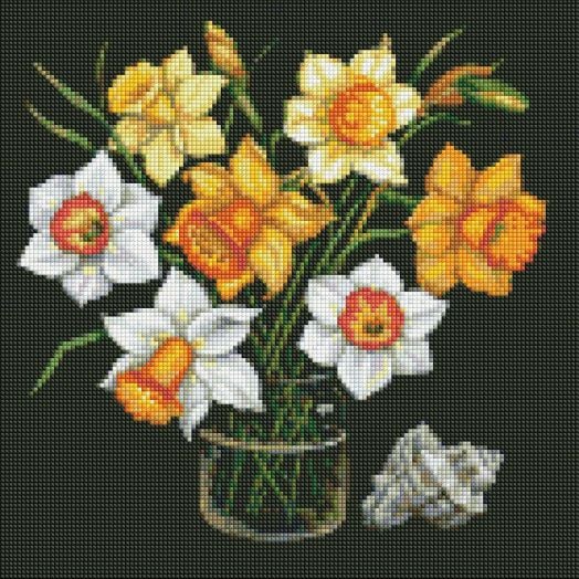 Диамантен гоблен Ideyka - Нарциси