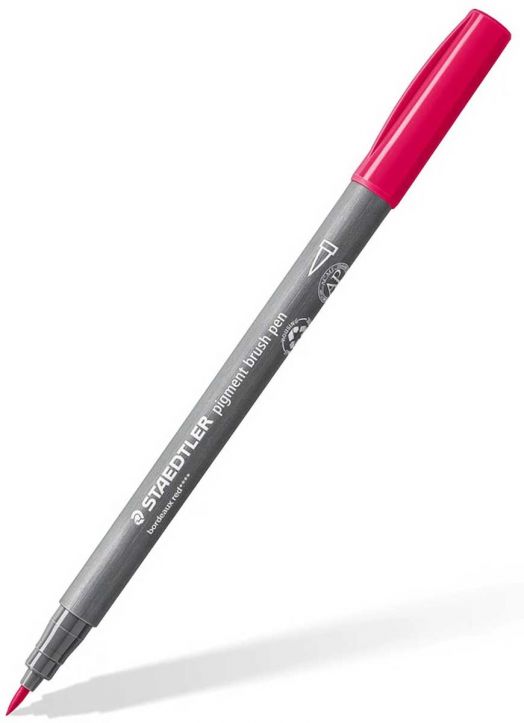 Комплект маркери Staedtler Pigment Brush Pen 371, 12 земни цвята