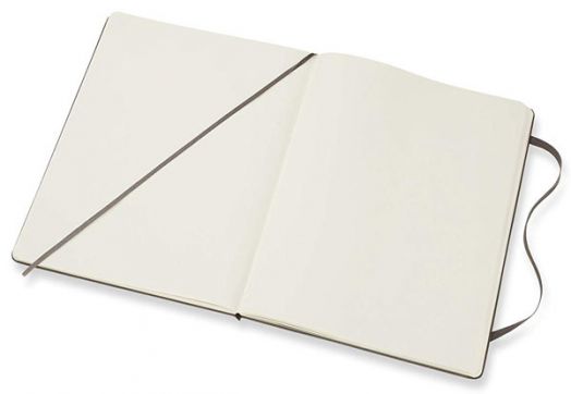 Голям кафяв тефтер Moleskine Classic Earth Brown с твърди корици и нелинирани страници