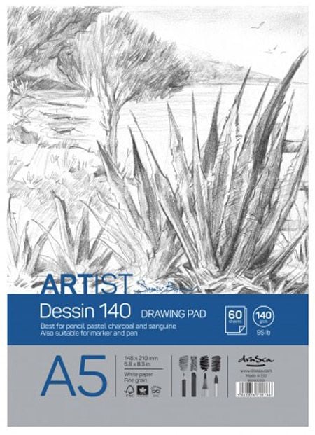 Скицник Drasca Dessin Drawing Pad S.Boykinov A5, 60 листа