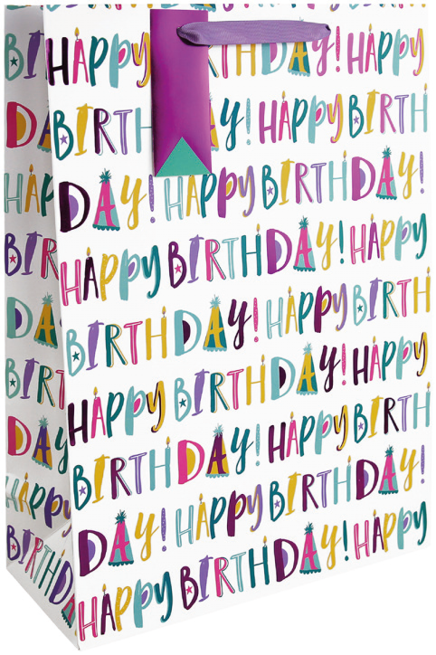 Подаръчна торбичка Eurowrap - Cute Birthday, средна