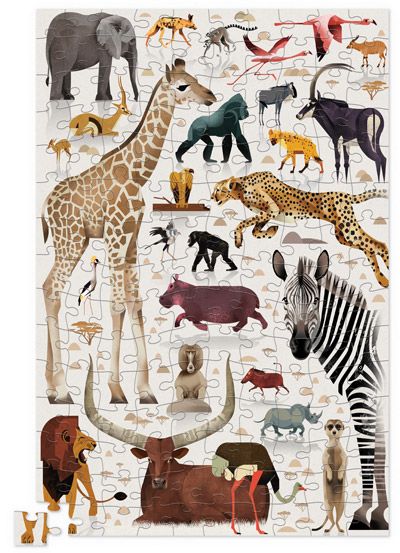 Пъзел Crocodile Creek - Африкански животни, 150 части