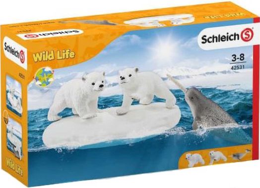 Комплект Schleich: Играещи полярни мечета