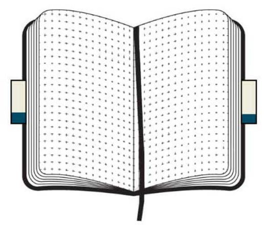 Голям черен XL тефтер Moleskine с твърди корици, точки