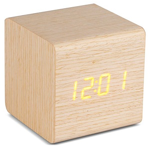 Дървен будилник Balvi, бял