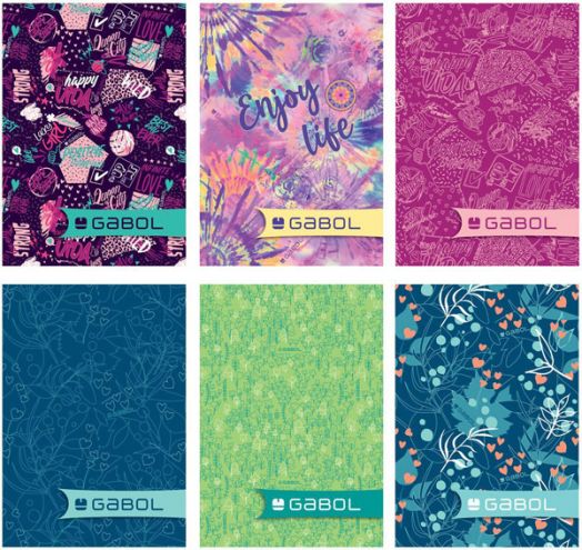 Тетрадка Gabol А4, 80 карирани листа, за момичета