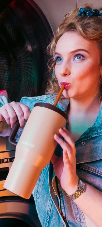 Стоманена термочаша Kambukka Rio Almond, 0.950 л.