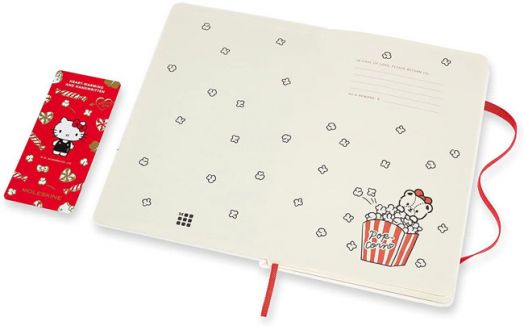 Голям бял тефтер Moleskine Hello Kitty с нелинирани страници, Limited Edition