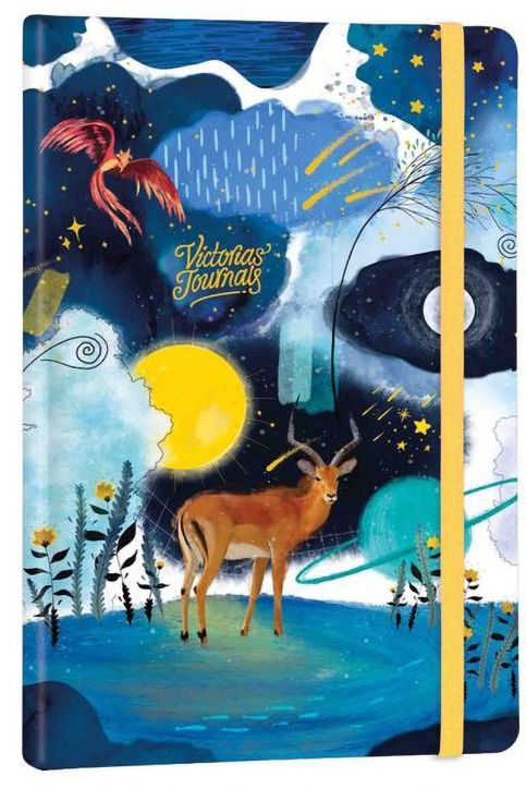 Тефтер Victoria's Journals Smyth Flexy Art Magic Night A5 с твърди корици, 96 листа