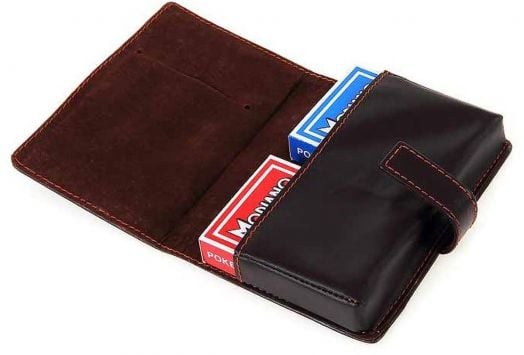 Кожена кутия с 2 тестета карти Modiano