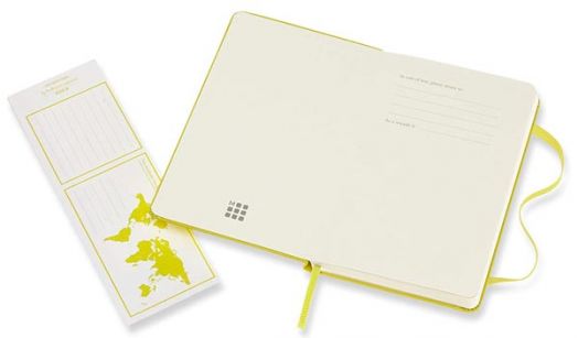 Джобен цинково-жълт тефтер Moleskine с твърди корици и линирани страници