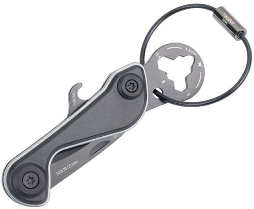 Ключодържател Troika Parcel Cut & Cart, титаний