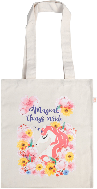 Чанта за пазаруване Simetro Books - Еднорог Magical Things Inside