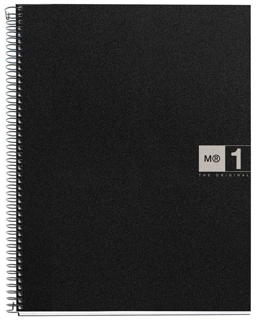 Тетрадка Miquelrius The Original Grey PP А4 със спирала, 80 листа на малки квадратчета