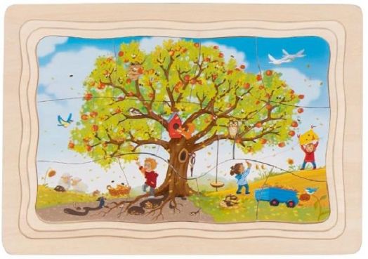 Многослоен пъзел Goki - Моето ябълково дърво