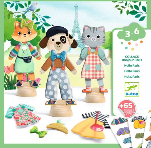 Творчески комплект Djeco - Облечи със стикери куклата