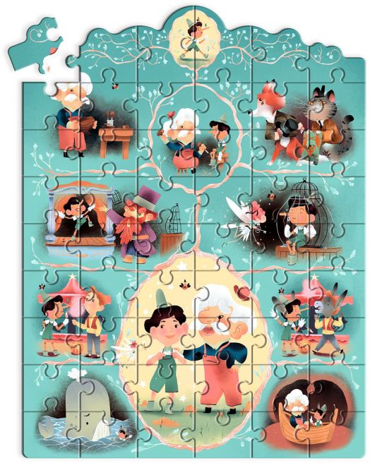 Детски пъзел Djeco от приказка - Пинокио