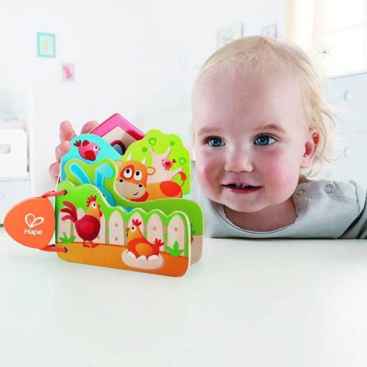 Дървена книжка Hape - Домашни животни